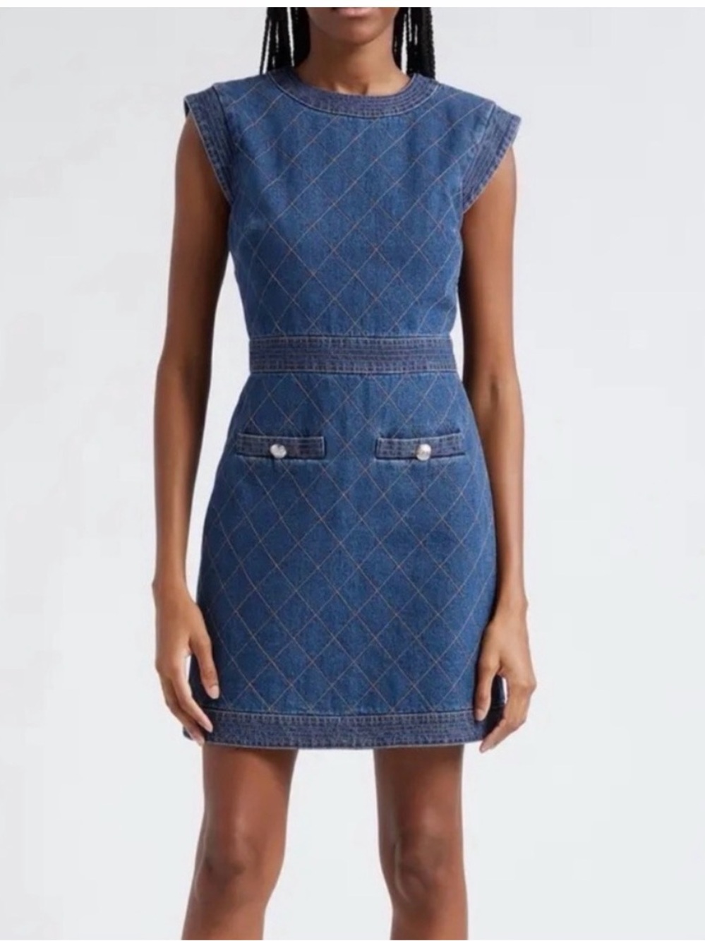 Veronica Beard Ginny Denim Mini Dress Sz 4
